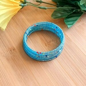 1PC Beautiful Kenyan Beaded Coil Bracelet